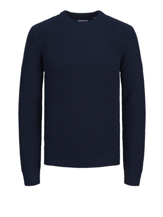 jjliam knit crew neck navy blazer Jack Jones